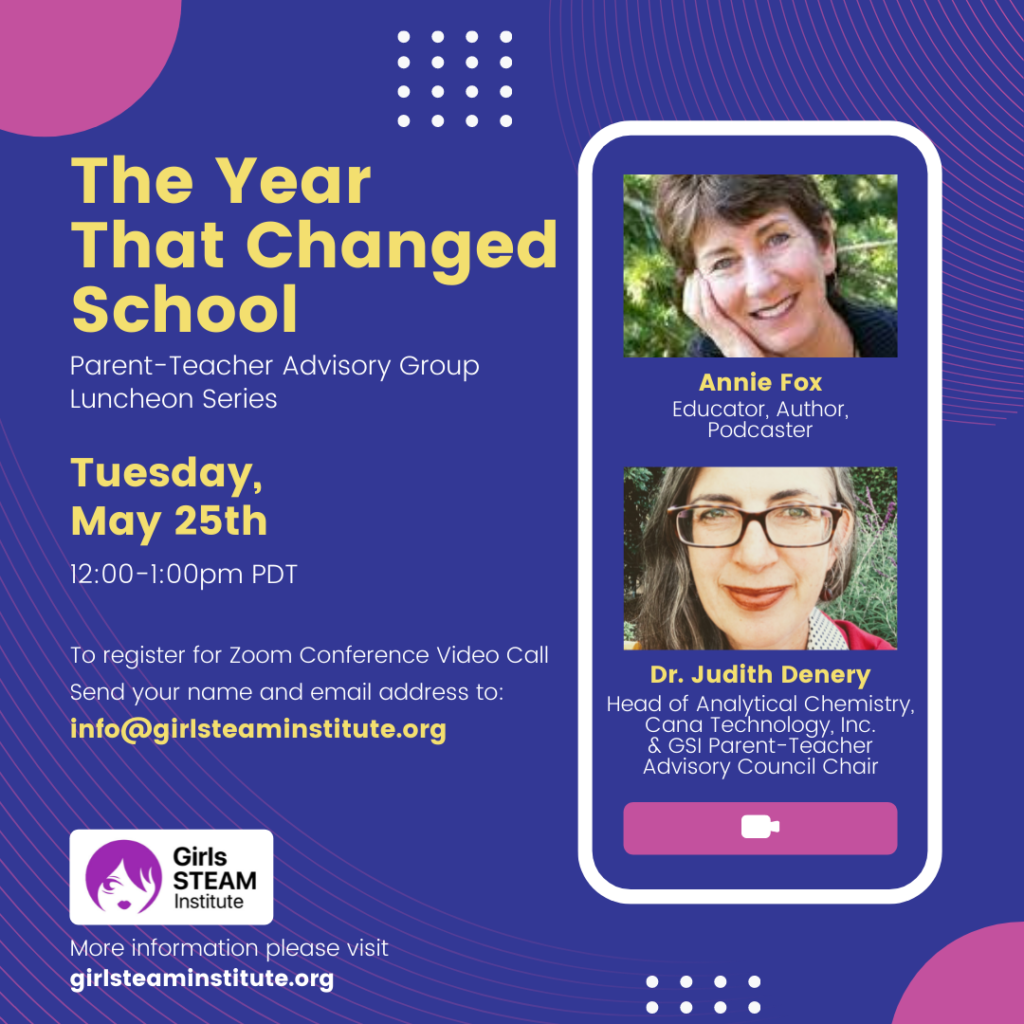 Poster for GSI The Year That Changed School luncheon event 2021.